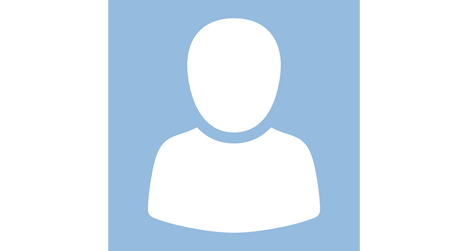 A simplistic person avatar icon featured on a solid blue backdrop.